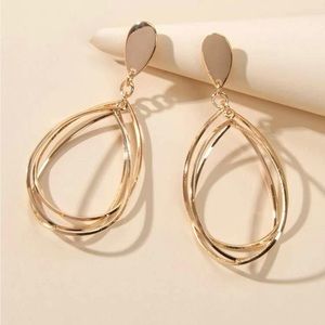 Gold Playful Earrings. Light weight